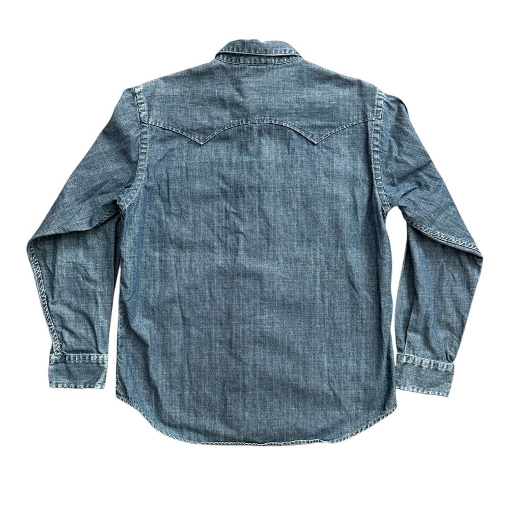 GAP Men's Denim Shirt Pearl Snap Buttons - Picture 6 of 10